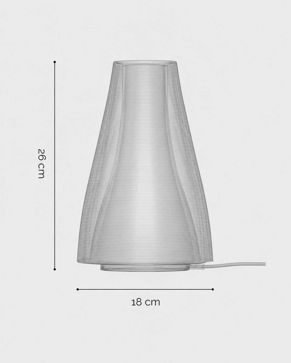 BACKLAN Table Lamp — warm orange glow