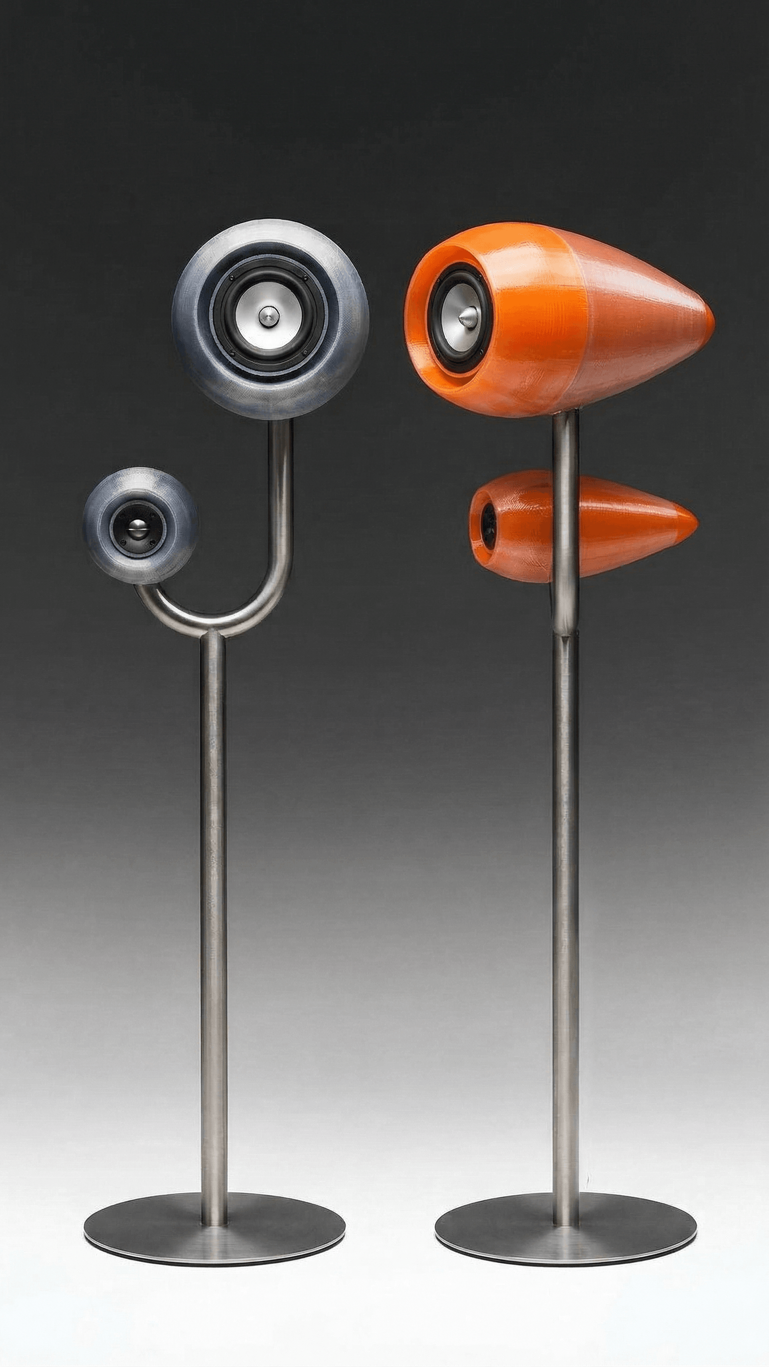 TURBINE speaker — grey finish, front view